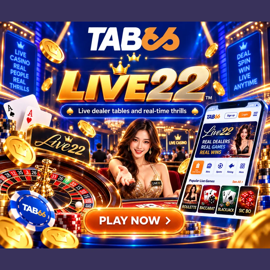 Live22 at TAB66, played in ringgit