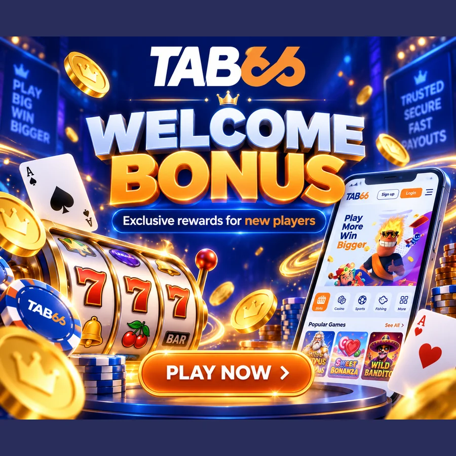TAB66 Welcome Bonus banner: exclusive rewards for new players